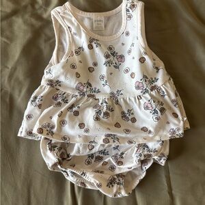 SOLD ~Floral Baby Romper worn once - 9 months